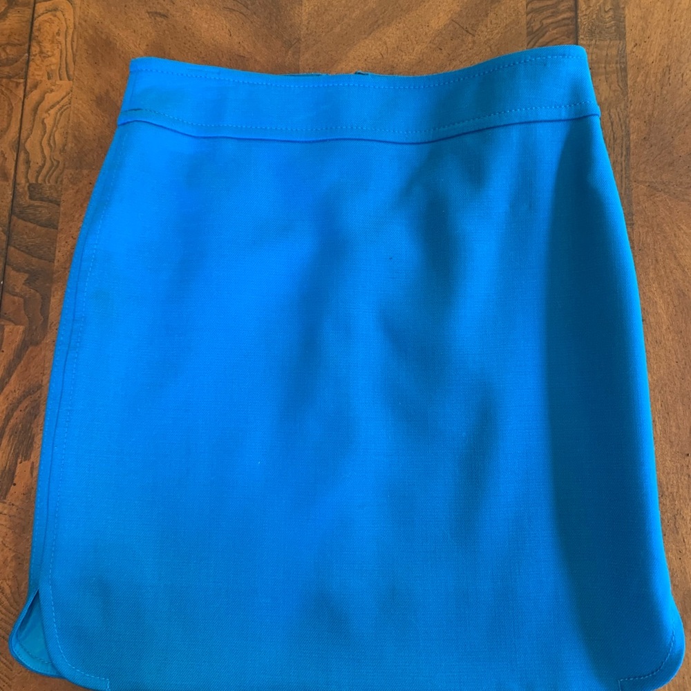 Ann Taylor Blue Mini Pencil Skirt Casual Size 2